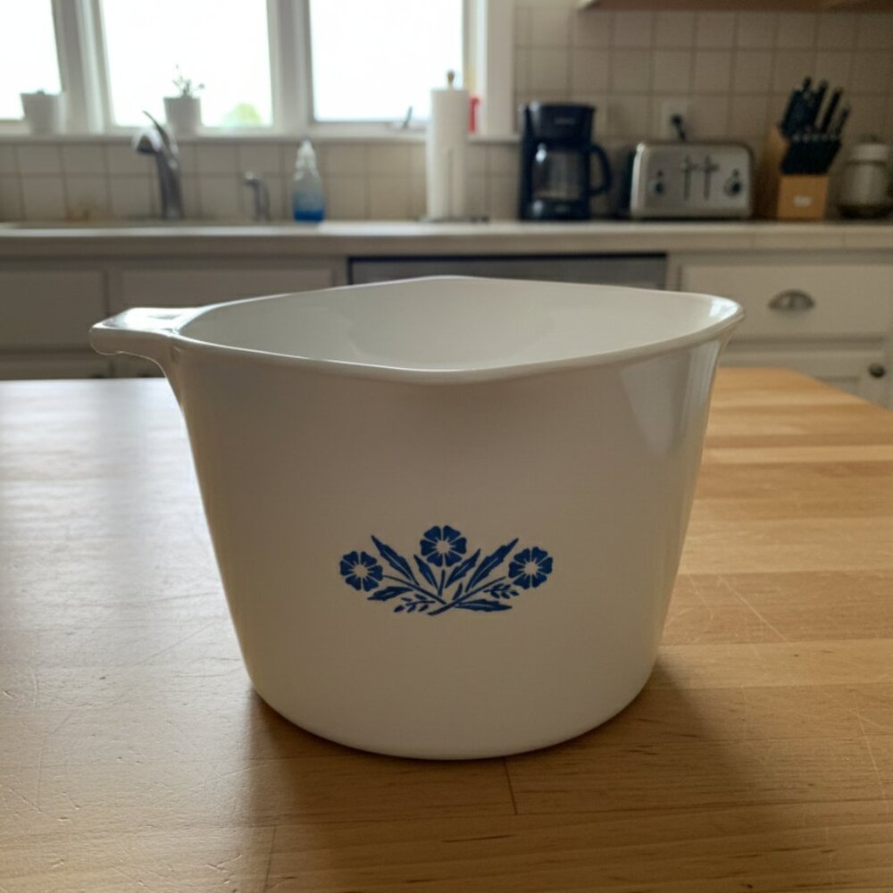 Vintage Corning Ware Cornflower Blue 4 Cup 1 QT Sauce Maker P-55-B No Lid